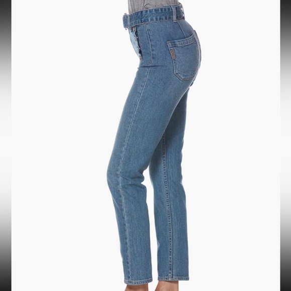 PAIGE Sarah Slim High Rise Blue Women's Jeans - Picture 2 of 9
